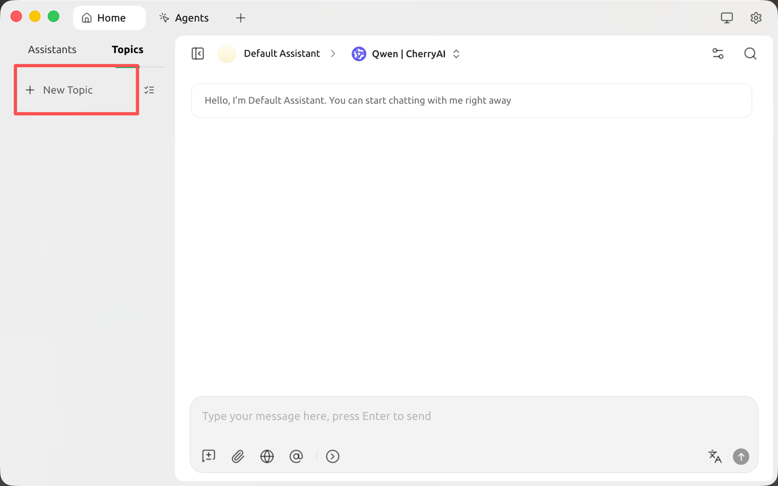 Switch to the chat page
